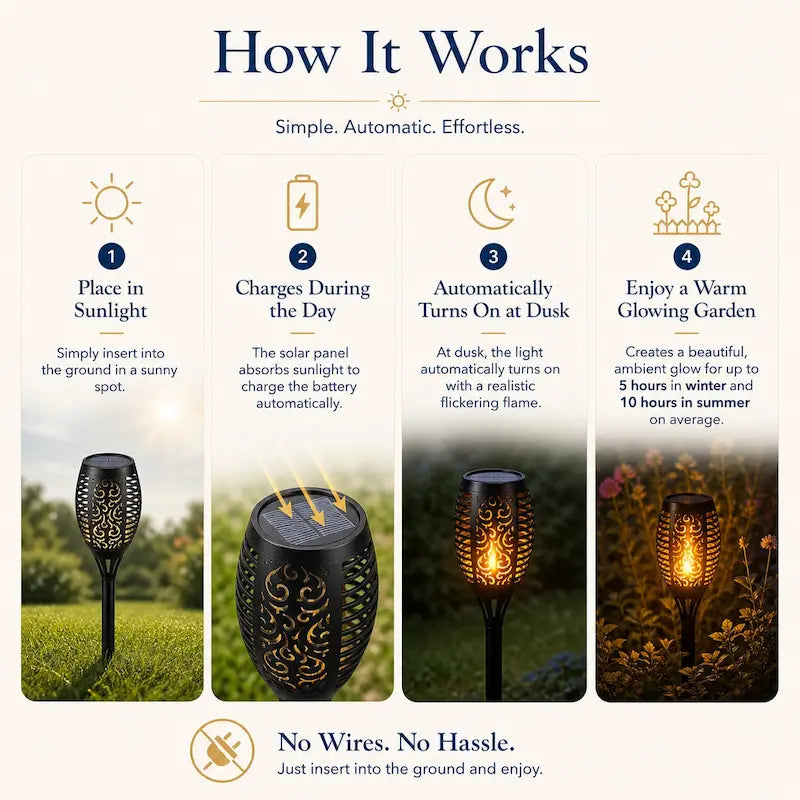 FlickerFlame Solar Path Lights